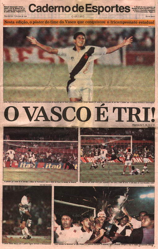 Vasco 2×0 Fluminense (1994) — tricampeão carioca