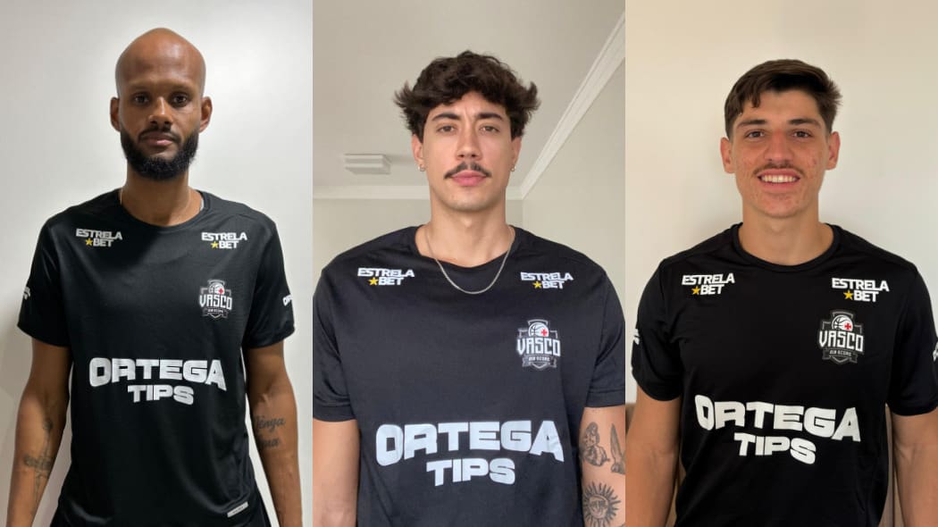 1723811897960737-1 Diego Conceição, Scheuer e Alê Vernizzi vão defender o R10 Score Vasco da Gama no NBB CAIXA 2024/25. Foto: Divulgação / R10 Score Vasco
