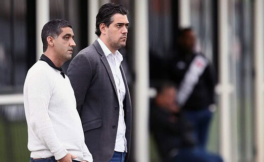 Luiz Mello e Paulo Bracks no CT Moacyr Barbosa