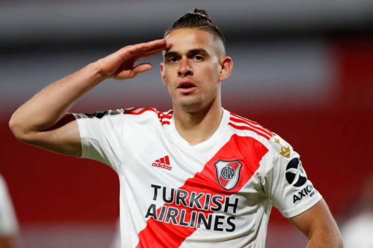 Rafael Borré nos tempos de River Plate, da Argentina
