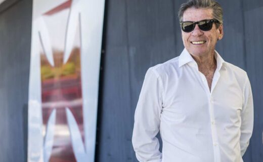 Jorge Salgado em visita a treino no CT Moacyr Barbosa