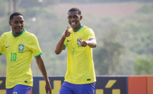 Rayan balançou as redes pela Seleção Brasileira Sub-17