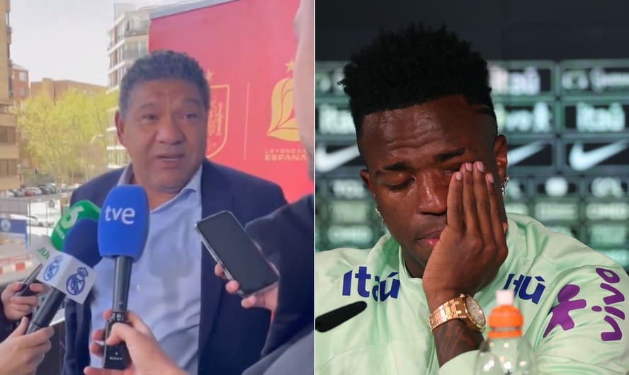 Ex-jogador brasileiro Donato diz que Vinícius Júnior defende Espanha e diz que Vinícius Júnior deveria perdoar quem o ataca — Foto: Montagem fotos reprodução e AFP