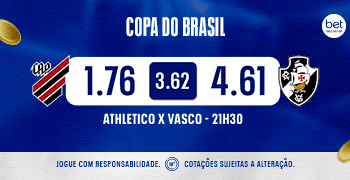 Confira as odds das casas de apostas para Athletico-PR x Vasco.