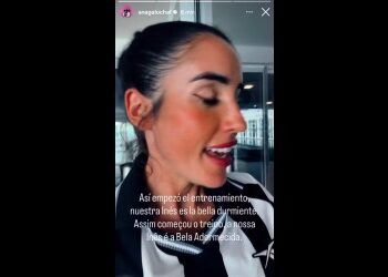 Namorada de Nuno Moreira e esposa de Davide Ancelotti treinam juntas e aquecem rivalidade do clássico