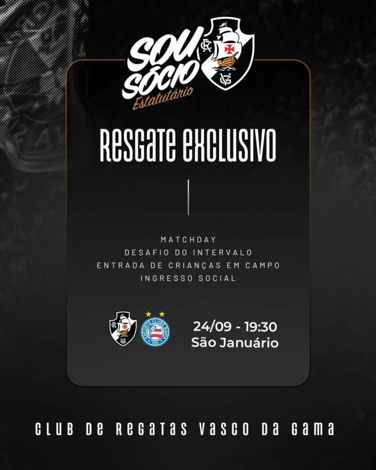 Resgate exclusivo do Vasco.
