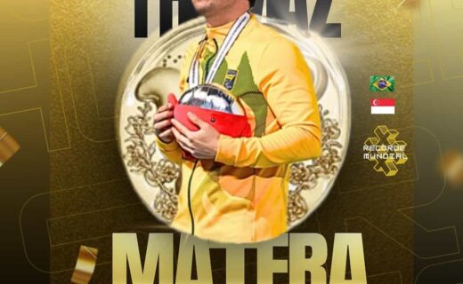 Recorde de tiro com medalha de ouro.