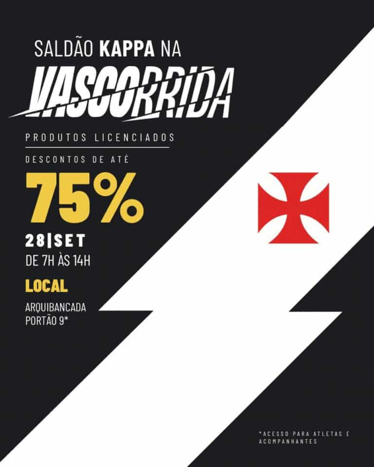 Vasca com logo do Vasco e texto promocional.
