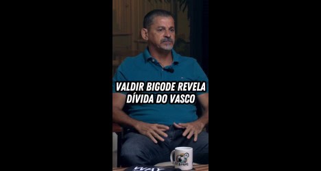 Valdir Bigode em entrevista na TV Vasco.