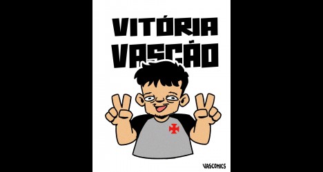 Vasco da Gama comemorando vitória.