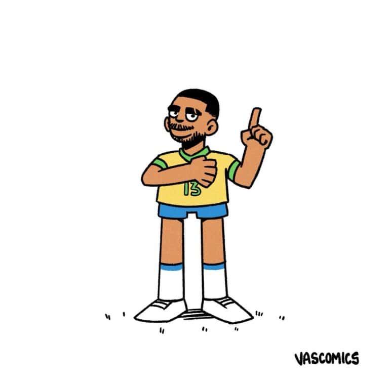 Camisa amarela do Vasco com o número 13 artesanal.