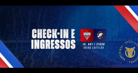 Confira o check-in e ingressos para o jogo.