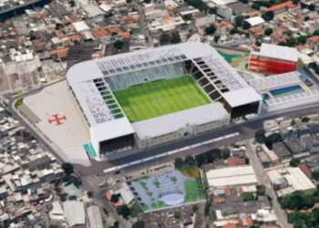 Estádio do Vasco da Gama visto do ar.