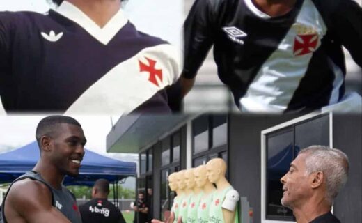 Vasca atleta jovem e treinador em treino técnico.