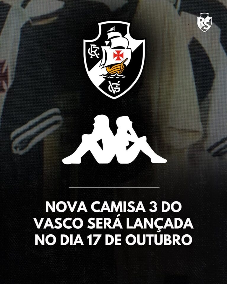 Camisa do Vasco lançada em 17 de outubro.