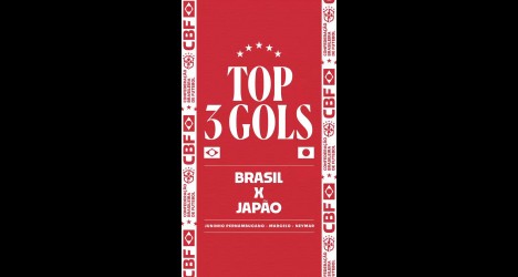 Top 3 gols Brasil x Japão.