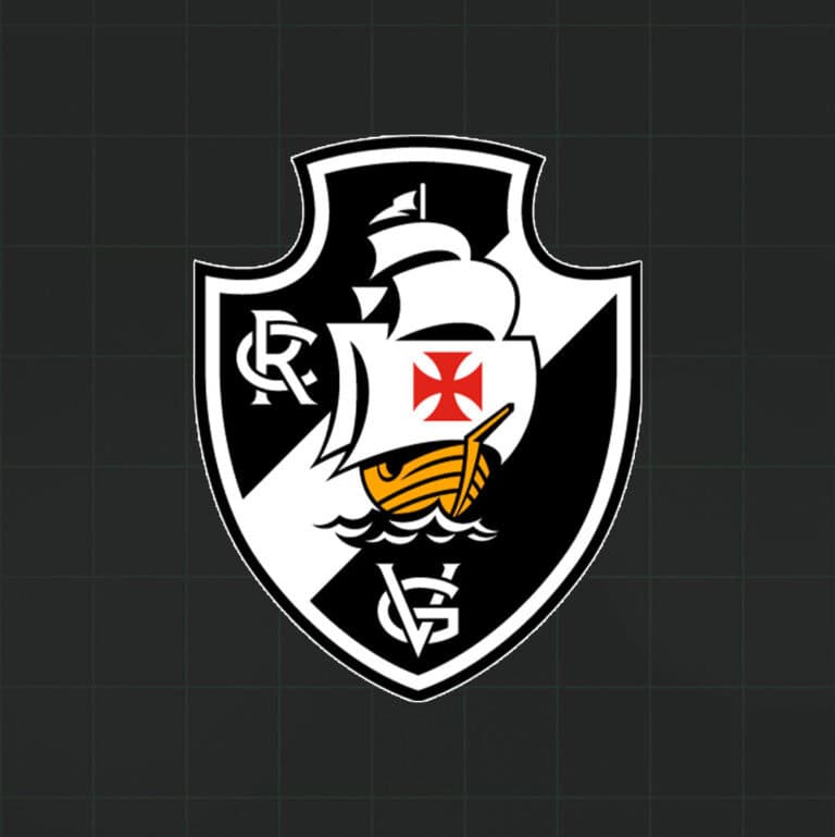 Escudo do Vasco da Gama com um veleiro central.