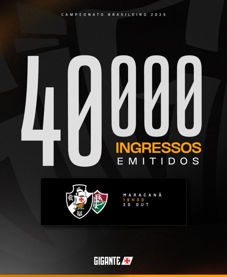 Ingressos para Vasco x Fluminense, Campeonato Estadual 2025.
