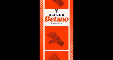 Guarda-chuva de proteção Betano vermelha com logo.