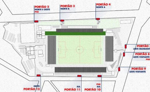 Vestiário do estádio do Vasco, visão geral.