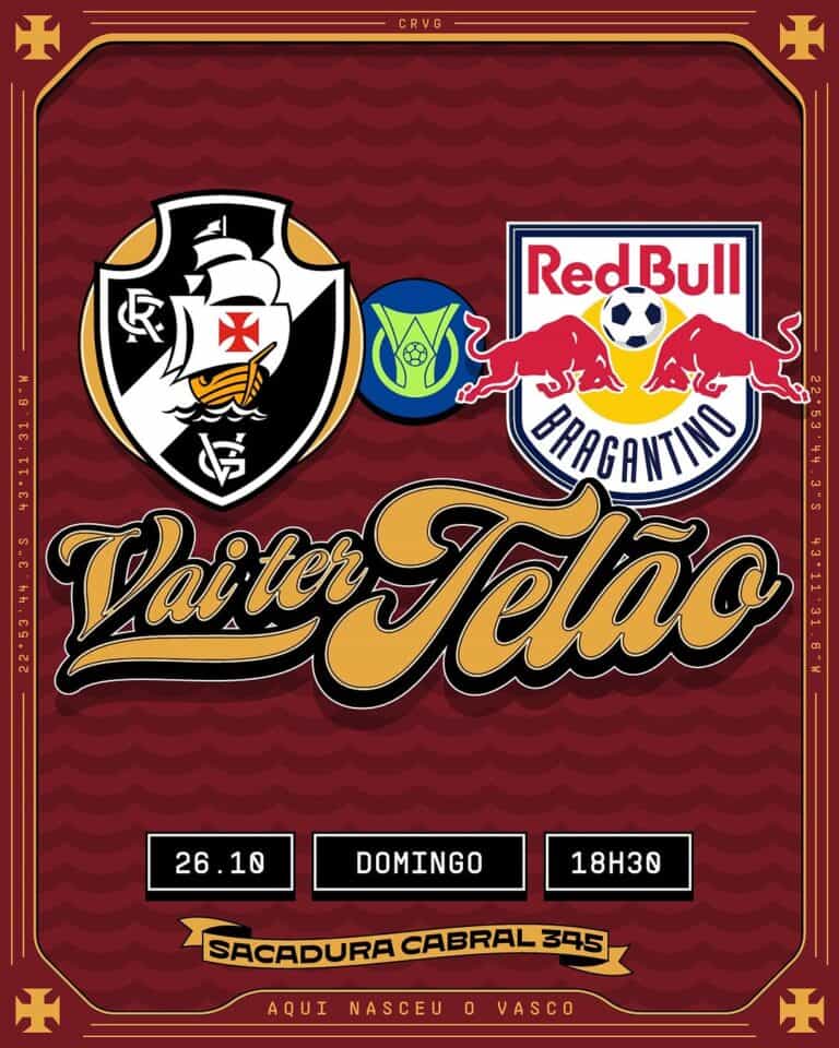 Vasco e Red Bull Bragantino anúncios.