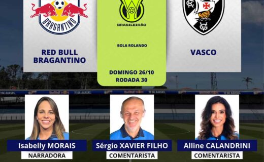 Red Bull Bragantino e Vasco discutem partida do Campeonato Brasileiro 2025.