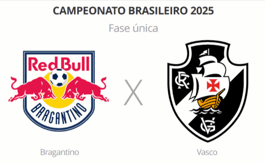 Bragantino x Vasco, confronto na final do Campeonato Brasileiro 2025.