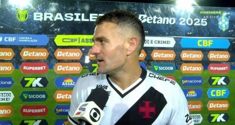 Jogador do Vasco em entrevista.