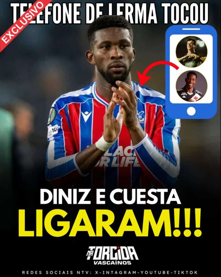 Diniz tocando telefone com destaque ao público.