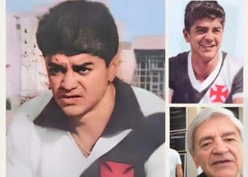 Saulzinho com expressão séria vestido com uniforme do Vasco.