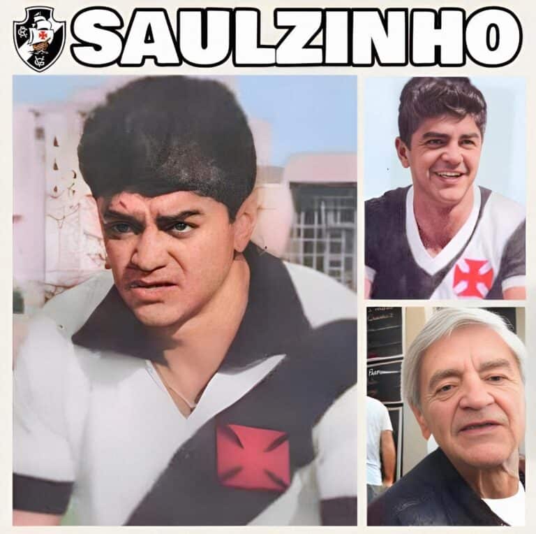Saulzinho com expressão séria vestido com uniforme do Vasco.
