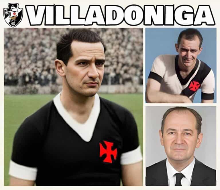 Villaronga vestido com uniforme do Vasco, em campo.