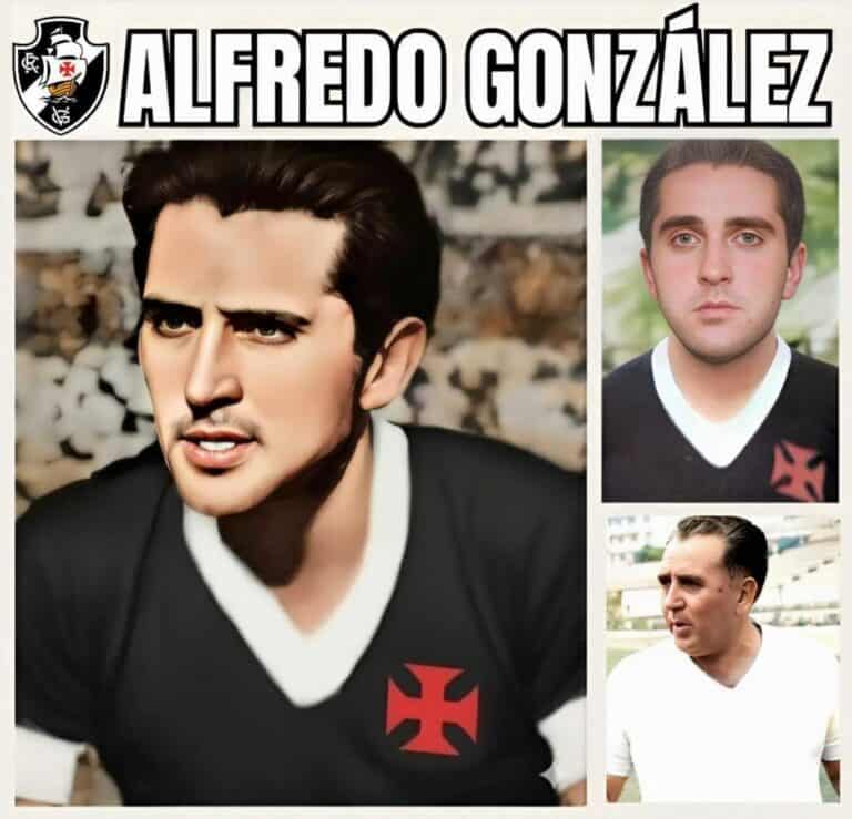 Alfredo González usando uniforme do Vasco.