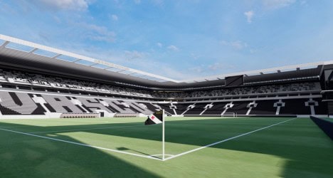 Estádio do Clube de Regatas do Flamengo vazio.
