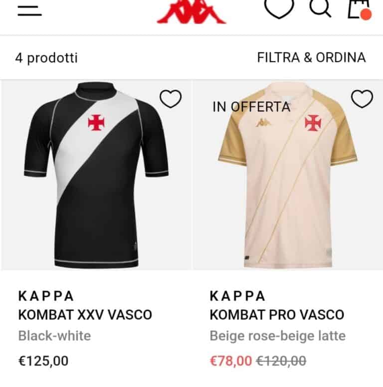 Kappa uniforme de goleiro do Vasco.