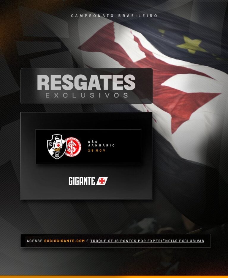 Camisa do Vasco com bandeira ao fundo.