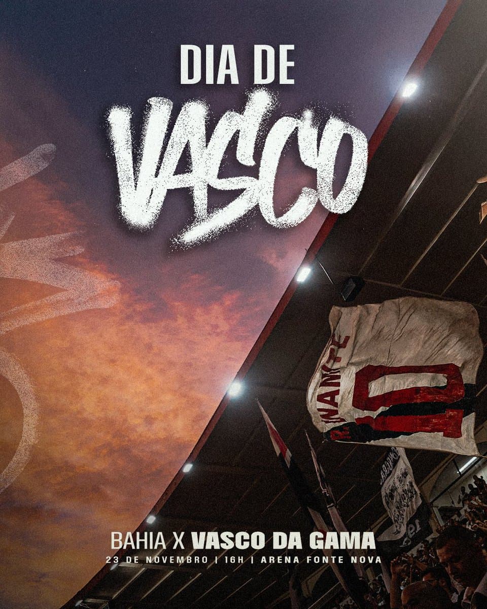 1. Placa com céu ao entardecer e torcida do Vasco.