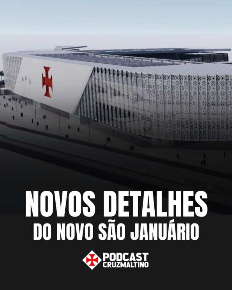 Estádio moderno do Vasco da Gama com detalhes na fachada.