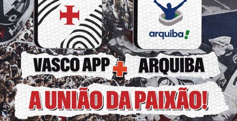 Ícones do Vasco, app e arquibã, em destaque na imagem.