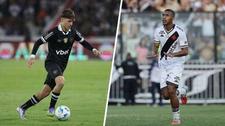 Álvaro Montoro, do Botafogo, e Rayan, do Vasco - Foto: Arte ESPN (Getty Images)