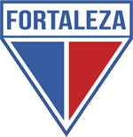 FORTALEZA Esporte Clube escudo oficial no fundo rosa.