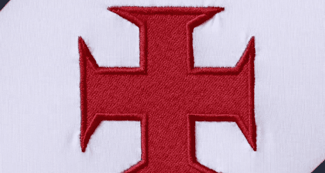 Emblema do Vasco da Gama, em destaque na imagem.