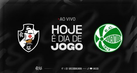 No logo do Vasco e do Jundiaí, ambos com fundo preto.