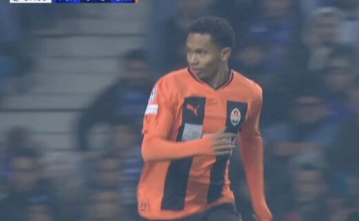 Eguinaldo pelo Shakhtar Donetsk na Liga dos Campeões