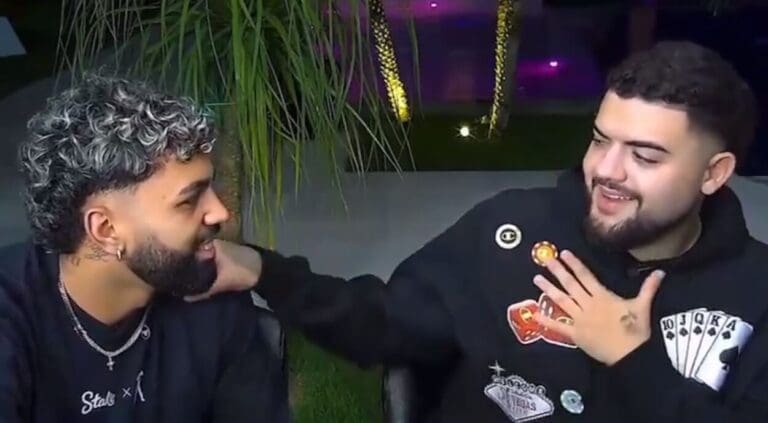 Gabigol e LuquET4 durante live