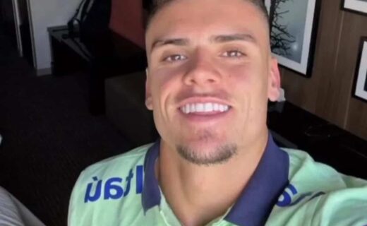 Gabriel Pec em treinos com a Seleção Olímpica