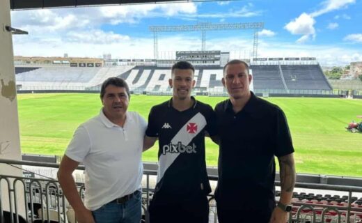 João Victor e empresários em São Januário