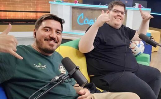 Luis Felipe Freitas, narrador da CazéTV, e Casimiro