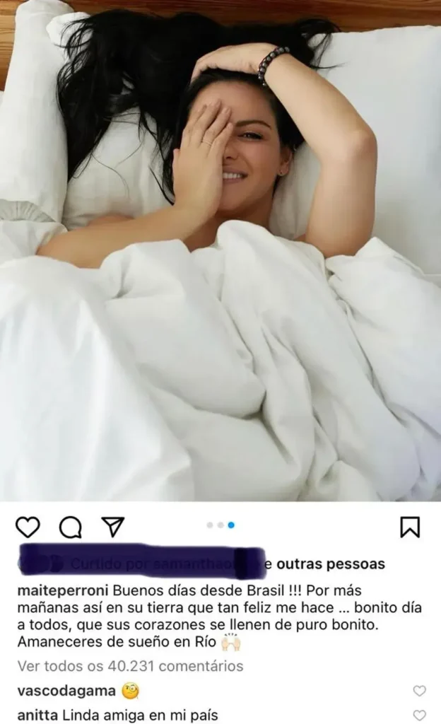Invaded profile of Maitê Perroni by Vascainos