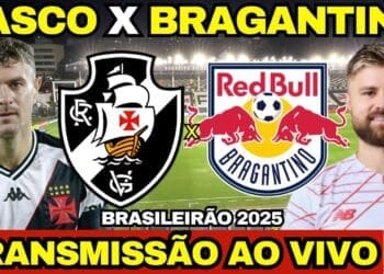 Transmissão ao vivo exibe a movimentação de torcedores em São Januário antes de Vasco x Red Bull Bragantino